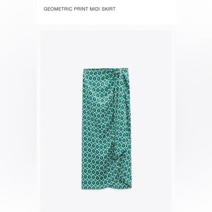 Zara midi skirt knot